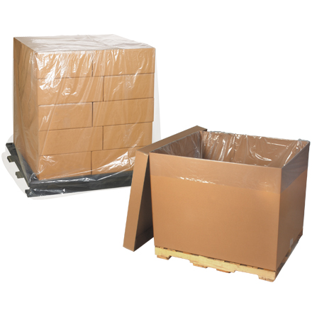 42 x 42 x 72" - 2 Mil Clear Pallet Covers