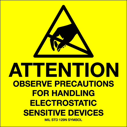 4 x 4" - "Attention - Observe Precautions" Labels